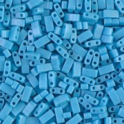 Miyuki Half Tila Beads 5x2.3x1.9 mm HTL-413 - Op Turquoise Blue x10g
