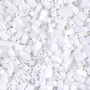 Miyuki Half Tila Beads 5x2.3x1.9 mm HTL-402 - White x10g|raw }}