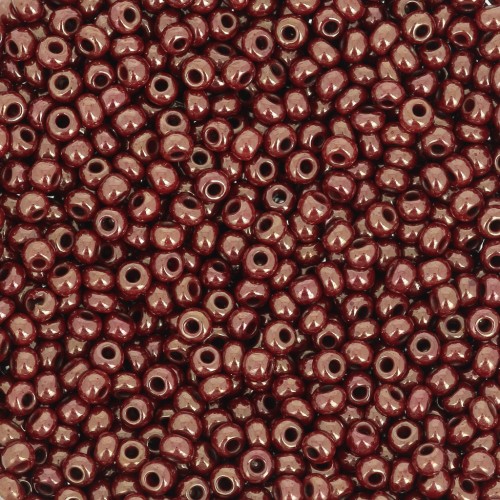 Preciosa Perles rocailles 11/0 2 mm - Opaque Gold Chocolate Luster x20g