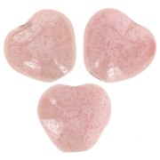 Perles coeurs 6x6.5 mm - Opaque Pink Luster x10g