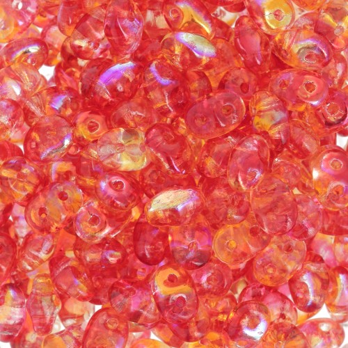 SuperDuo 2.5x5 mm - Summer Rainbow Orange x10g