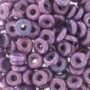 O Bead 4 mm Opaque Luster Amethyst x5g
