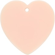 Pendentif coeur en résine opaque 36x36.5 mm - Rose clair x1|raw }}