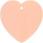 Pendentif coeur en résine opaque 36x36.5 mm - Peach x1