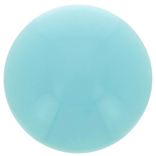 Cabochon rond en résine opaque 12 mm - Bleu pastel x1