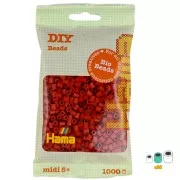 Perles à repasser Hama Bio - MIDI 5 mm - Rouge Foncé Noël (n°22) x1000