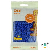 Perles à repasser Hama Bio - MIDI 5 mm - Bleu foncé (n°08) x1000|raw }}