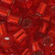 Miyuki Delica 8/0 DBL0043 -  Silver Lined Flame Red x8g