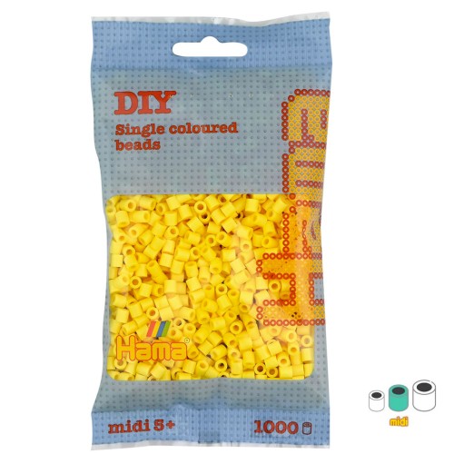 Perles à repasser Hama MIDI 5 mm - Jaune clair (n°103) x1000
