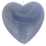 Perle coeur 17x18 mm en résine opaque - Bleu gris marbré x1|raw }}