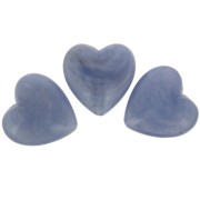 Perle coeur 17x18 mm en résine opaque - Bleu gris marbré x1