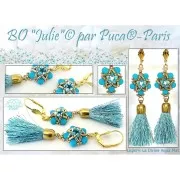 Perles en verre Lipsi® par Puca® 4x6 mm - La Divine Aqua x10g