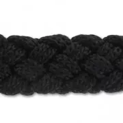 Corde tressée 15x10 mm Noir x3m