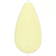 Perle poire en résine opaque 26x14 mm - Jaune pâle x1