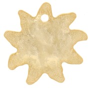 Breloque soleil martelé 16 mm - Doré à l'or fin x1|raw }}