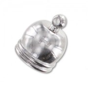 Embout en résine CCB pour corde 12mm rhodié x1