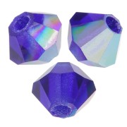 Perles toupies Preciosa - Rondelle Bead 3 mm - Cobalt Blue AB x30