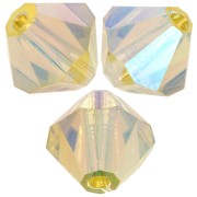 Perles toupies Preciosa - Rondelle Bead 4 mm - Acid Yellow AB 2X x30|raw }}