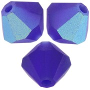Perles toupies Preciosa - Rondelle Bead 4 mm - Cobalt Blue AB Matt x30|raw }}