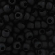 Rocaille Toho 11/0 TO11R49F - Opaque Frosted Jet x8g