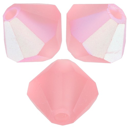 Perles toupies Preciosa - Rondelle Bead 5 mm - Rose Peach AB Matt x12