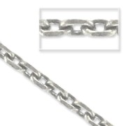 Chaîne maille forçat limée 2,5 mm argenté vieilli x1m|raw }}
