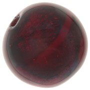 Perle de Murano ronde 6 mm Ruby et feuille d'argent x1|raw }}