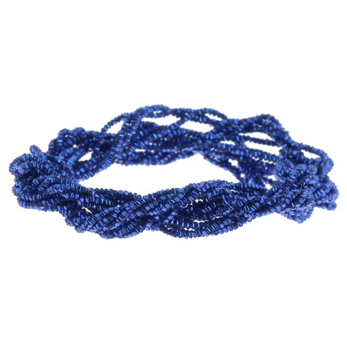 Fil métallisé - Facets Kreinik pour la broderie - 1.7 mm - Bleu Saphir (051) x2.5m