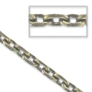 Chaîne maille forçat ovale limée 2,5 mm bronze x1m|raw }}