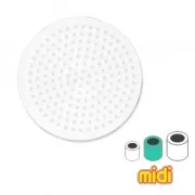 Plaque ronde BIO 8.4 cm pour perles Hama Midi x1