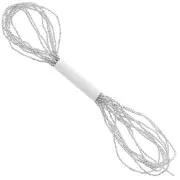 Fil métallisé Petite Facets Kreinik pour la broderie 1.3 mm Silver (001) x2.5m