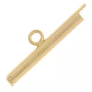 Embout pour tissage de perles rocailles & Delica Miyuki 20 mm - Doré x1