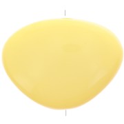Perle plate irrégulière en résine opaque 20x27 mm - Jaune pâle x1