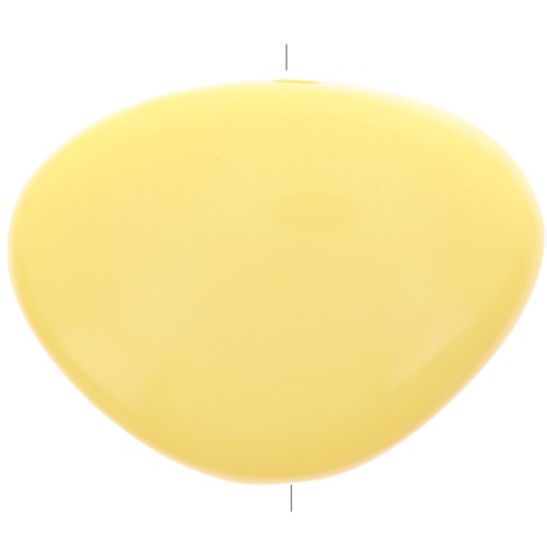 Perle plate irrégulière en résine opaque 20x27 mm - Jaune pâle x1