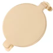 Support de broche avec plateau pour cabochon fond plat 20 mm - Doré x1