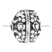 Ronde métal 10 mm argenté vieilli x1