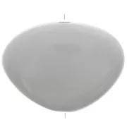 Perle plate irrégulière en résine opaque 20x27 mm - Gris x1