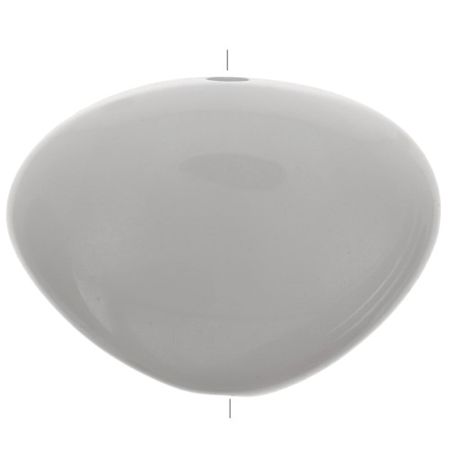 Perle plate irrégulière en résine opaque 20x27 mm - Gris x1