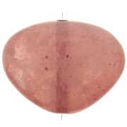 Perle plate irrégulière en résine translucide 20x27 mm - Marbré rose vintage x1|raw }}