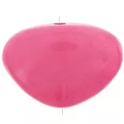 Perle plate irrégulière en résine translucide 20x27 mm - Marbré framboise x1