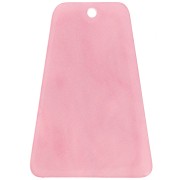 Pendentif trapèze 33.5x23 mm en acrylique - Rose nacré x1
