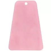 Pendentif trapèze 33.5x23 mm en acrylique - Rose nacré x1