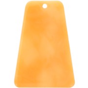 Pendentif trapèze 33.5x23 mm en acétate - Marbré orange x1