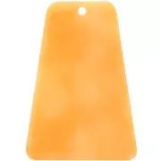 Pendentif trapèze en acétate 33.5x23 mm - Marbré orange x1