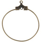 Supports boucles d'oreilles - Créoles à décorer 25 mm - Bronze x2|raw }}