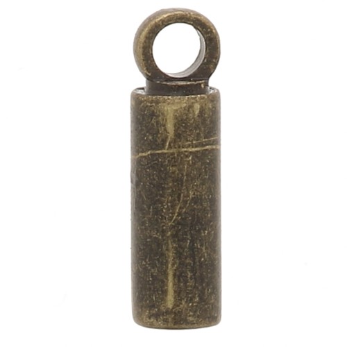 Embouts cylindriques pour cordon 1.3 mm bronze x10