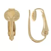 Boucles d'oreilles clips pour oreilles non percées 16x7 mm - Doré x2
