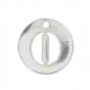 Breloque ronde lettre O - 8.5 mm en Argent 925 x1|raw }}