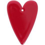 Pendentif coeur 34x24 mm en acrylique - Rouge x1|raw }}
