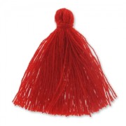 Pompon imitation coton 27-30 mm Rouge x1